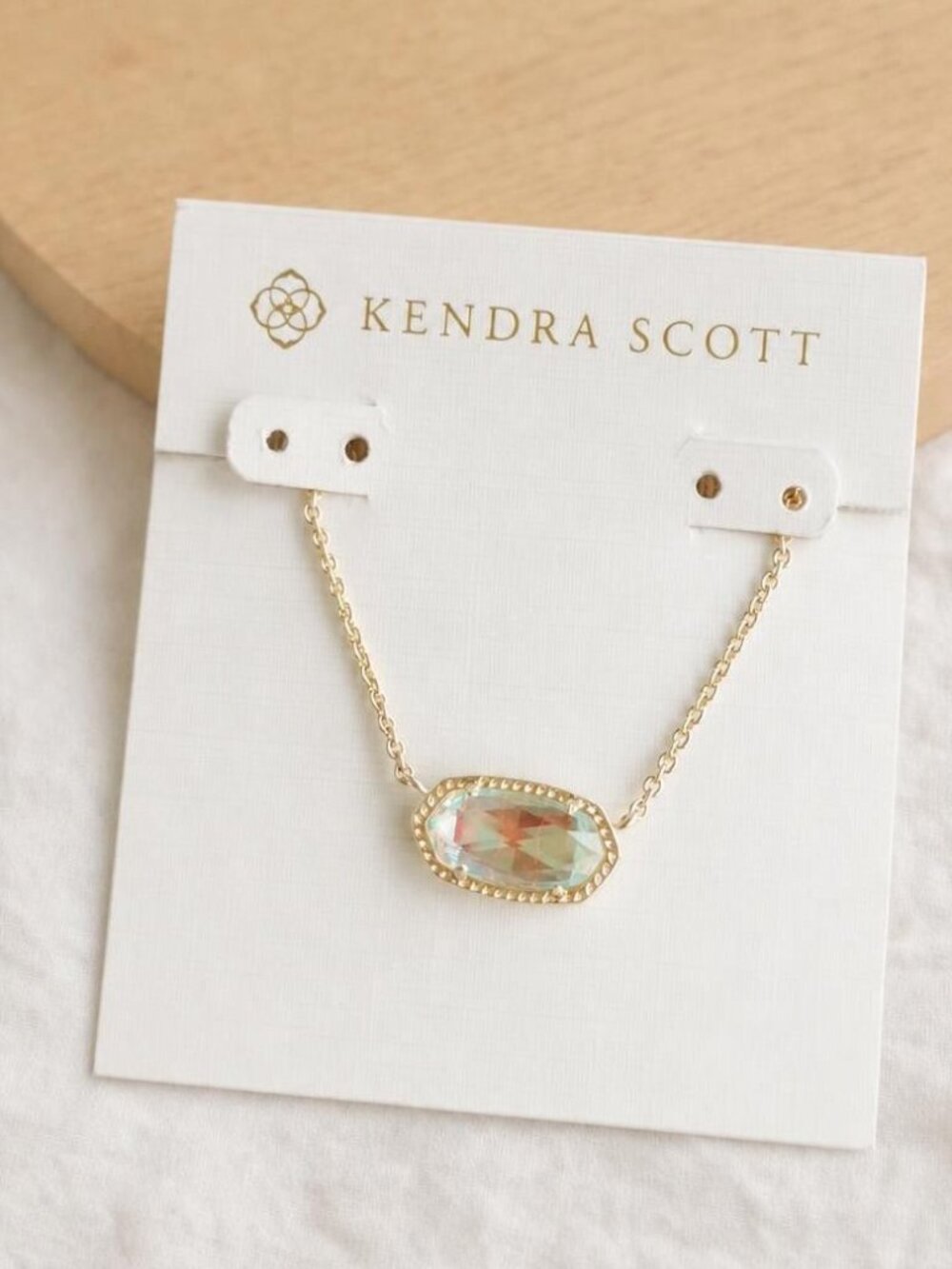 Kendra Scott Elisa Gold Dichroic Glass Pendant Necklace